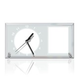 12”strip mirro edge clock glass photo